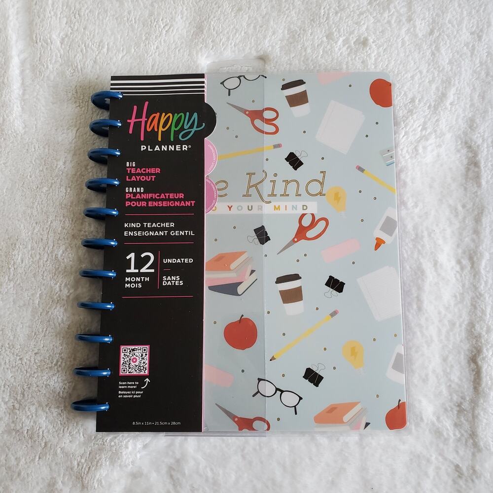 The Happy Planner Big 12 Month Undated Kind Teacher Planner